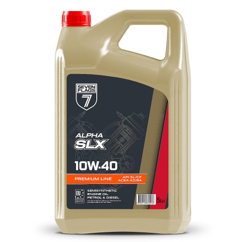Олива моторна 7FLAGS ALPHA SLX 10W-40 API SL/CF каністра 5л ПЕ 24847