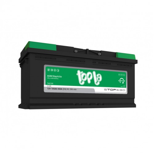 Аккумулятор 105 Ah/12V Topla AGM Euro 114 105 114 105