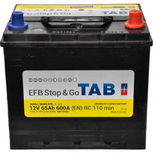 Аккумулятор 65 Ah/12V TAB EFB Euro Акція!!! 212 065S 212 065S