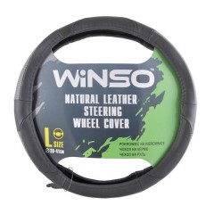 Чохол на кермо шкіряний WINSO, чорний, розмір L 39-41