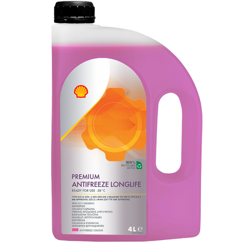 Антифриз Shell Premium Antifreeze LongLife 774 D-F (G12+) ready to use 4л. PBT78B