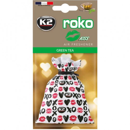 Ароматизатор для салону авто K2 Roko Kiss "Зелений чай" 25 г (V822K) K20318