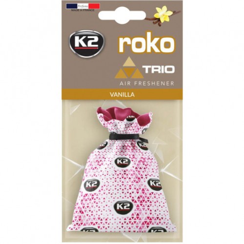 Ароматизатор для салону авто K2 Roko Trio "Ваніль" 25 г (V827T) K20335