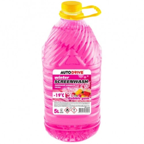 AUTO DRIVE Омивач зимовий WINTER SCREEN WASH BUBBLE GUM -19 °С, ПЕТ 5л. AD0138 AD0138