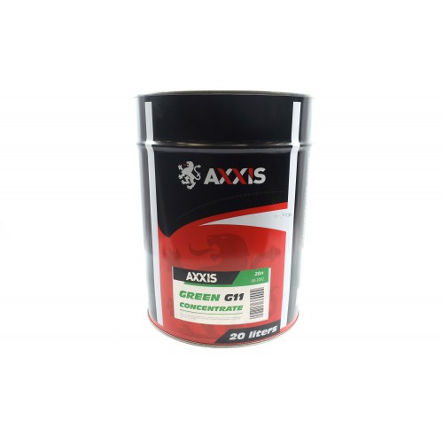 Антифриз <AXXIS> GREEN концентрат G11 (-80C) зелений (Каністра 20л/22,4кг)