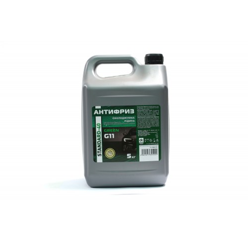 Антифриз G11 STANDARD-40 LONG LIFE зелений 5кг <ДК>