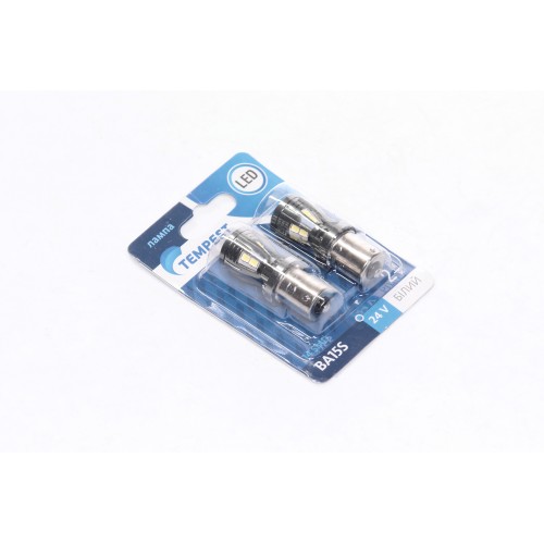 Лампа LED покажчиків поворотів і стоп-сигналів 24V BA15S 14SMD WHITE <TEMPEST> tmp-LX16-S25-24