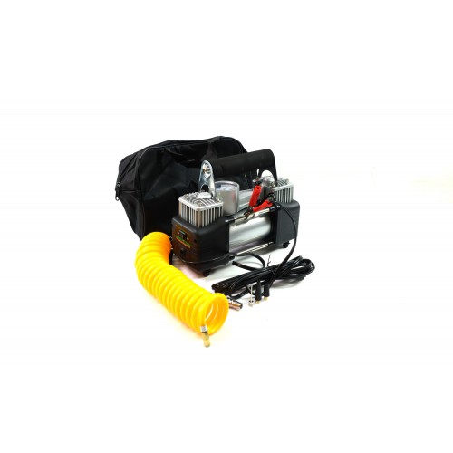 Компресор, 12V, 10Атм, 60л/хв, 2 -х поршневий, клеми, шланг 5м. < ДК>