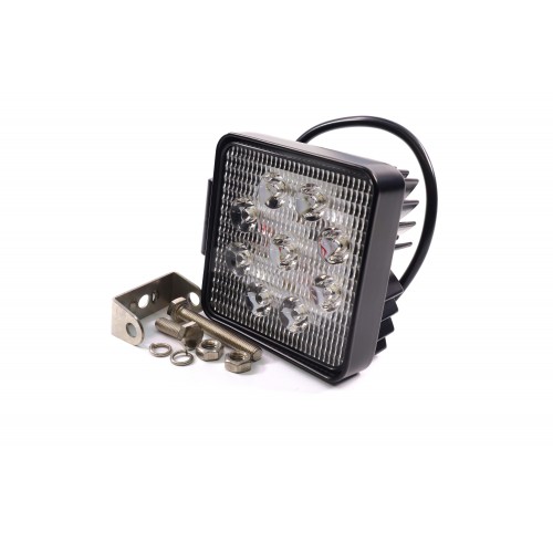 Фара LED додаткова 12/24V/27W (9 діодів) (квадратна) <ДК>