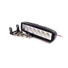 Фара LED прямокутна 18W, 6 ламп, 159,8х54,2 мм, широкий промінь <ДК>