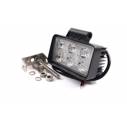Фара LED прямокутна 18W, 6 ламп, 110 * 65 мм, вузький промінь <ДК>