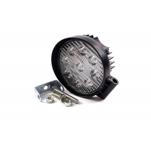 Фара LED додаткова 12/24V/27W (9 діодів) (кругла) 110 * 128мм, вузький промінь <ДК>
