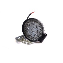 Фара LED додаткова 12/24V/27W (9 діодів) (кругла) 110х128мм, широкий промінь <ДК>