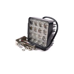 Фара LED прямокутна 48W, 16 ламп, 110 * 164мм, широкий промінь <ДК>