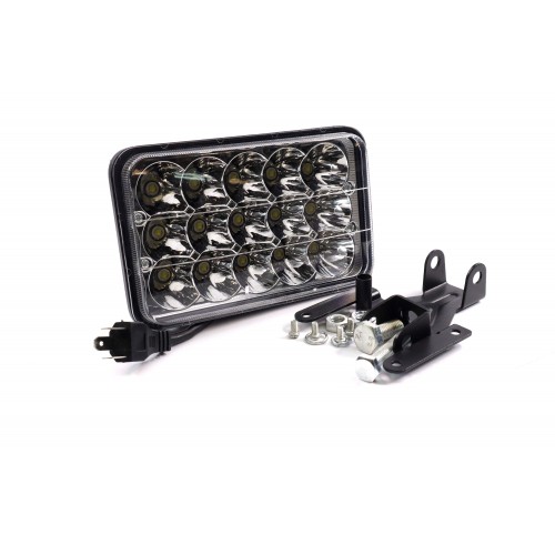 Фара LED прямоугольная 45W, 15 ламп, 110*170мм, узкий луч.
