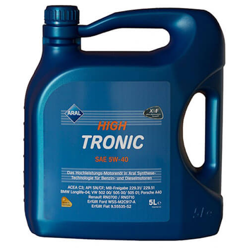 Моторна олива ARAL High Tronic 5w40 5л SN/CF,C3 AR-1529F9