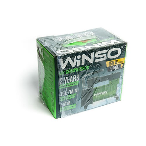 Компресор автомобільний Winso 7 Атм. 35 л/хв, 150Вт, кабель 3м, шланг 1м. 121000