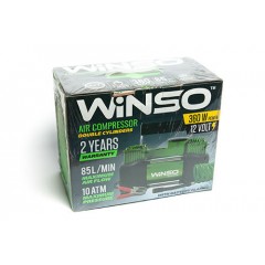 Компресор автомобільний Winso 10 Атм, 85 л/хв, 2 цил-ра 360Вт, кабель 3м, шланг 5,7м, клапан спуску 125000