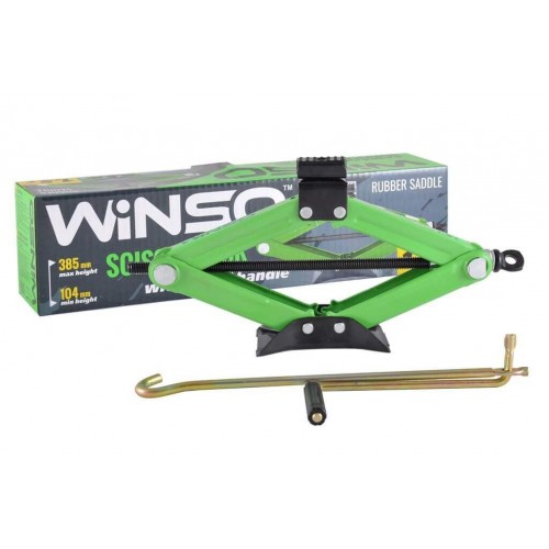 Домкрат ромб. Winso 1,5т 104-385мм з тріщ., гум. подушка 121520