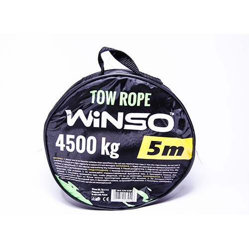 Трос буксирувальний Winso 4,5т 5м сумочка 134550