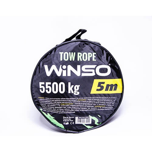 Трос буксирувальний Winso 5,5т 5м сумочка 135550