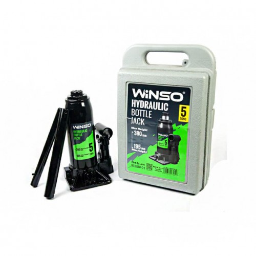Домкрат гідравлічний телескопічний Winso 5т 195-380мм пласт. упак. 170510