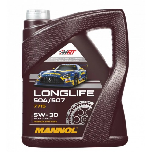Моторна олива Mannol 7715 Longlife 504/507 5w30 5л SN C3 MB 229.51 VW 504