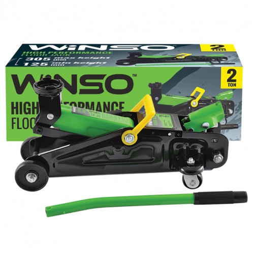 Домкрат гідравлічний телескопічний підкатний Winso 2т 6,3 кг 125-305мм картон. упак. 171650