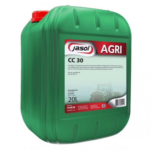 Моторна олива JASOL AGRI М10Г2К CC 30 20л SAE30 CC3020