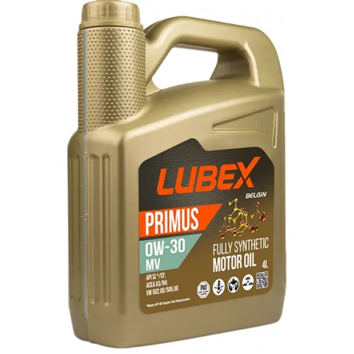 Моторна олива LUBEX PRIMUS MV 0w30 4л API SL/CF; ACEA A3/B4; MB 229.3; VW 502.00/505.00; RN 0710 034-1619-0404