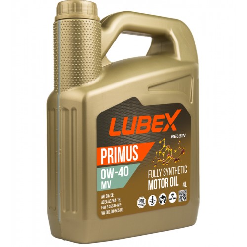 Моторна олива LUBEX PRIMUS MV 0W40 4л API SN/CF; ACEA A3/B4 MB 229.3; RN 0700; VW 502.00/505.00 034-1621-0404