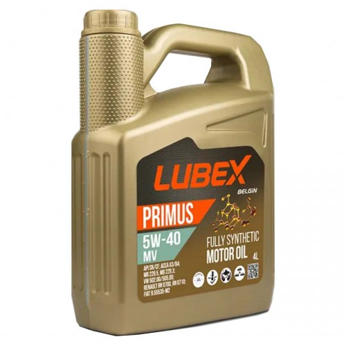 Моторна олива LUBEX PRIMUS MV 5w40 4л API SN/CF; ACEA A3/B4; RN 0710; MB 229.5; VW 502.00/505.00