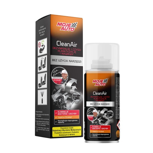 Ароматизатор системи кондиціонування Moje Auto CleanAir Black 150мл аерозоль 19-595