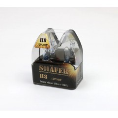 Автолампа галогенова SHAFER H8 12V35W Super Vision Ultra +100% (комплект, пластиковий бокс 2шт) SL3008