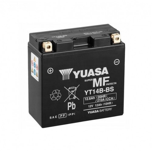 Аккумулятор МОТО Yuasa 12V 12,6Ah MF VRLA Battery YT14B-BS(сухозаряжений) YT14B-BS