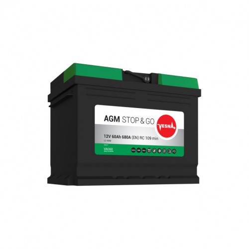 Аккумулятор 60 Ah/12V Vesna AGM 314 060 314 060