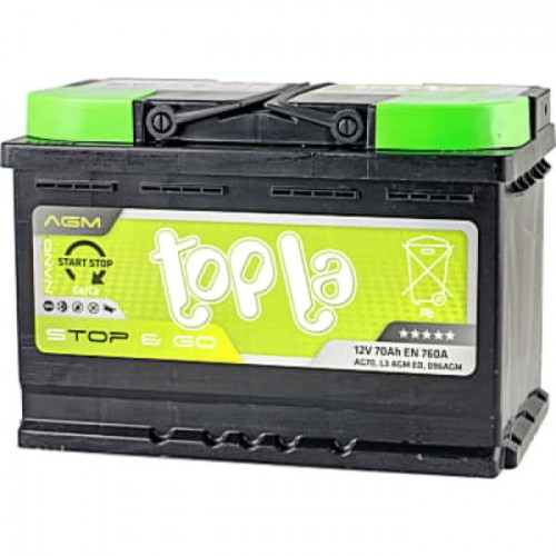 Аккумулятор 70 Ah/12V Topla AGM Euro Акція!!! 114 070S 114 070S