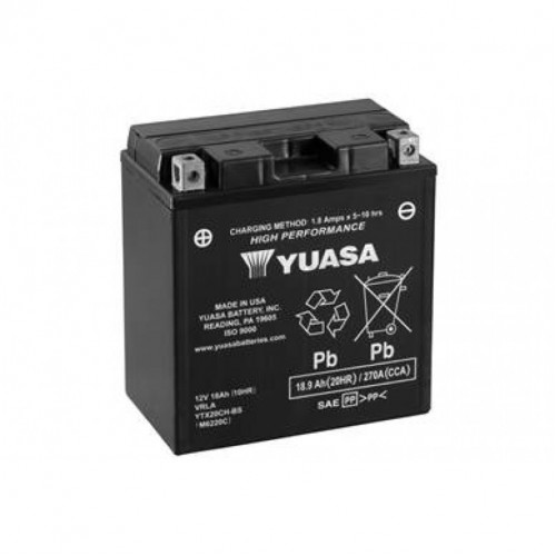 Аккумулятор МОТО Yuasa 12V 18,9Ah High Performance MF VRLA Battery YTX20CH-BS (сухозаряжений) YTX20CH-BS