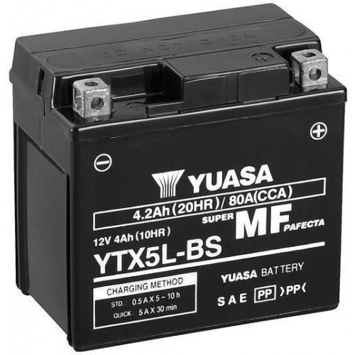 Аккумулятор МОТО Yuasa 12V 4Ah MF VRLA Battery AGM YTX5L-BS(сухозаряжений) YTX5L-BS