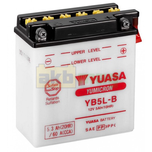Аккумулятор МОТО Yuasa 12V 5,3Ah YuMicron Battery YB5L-B(сухозаряжений) YB5L-B