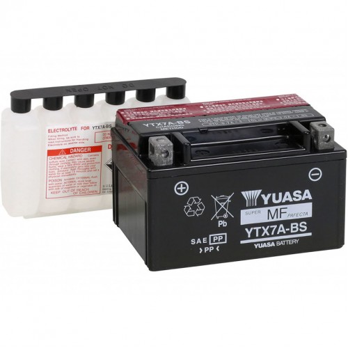 Аккумулятор МОТО Yuasa 12V 6Ah MF VRLA Battery AGM YTX7A-BS(сухозаряжений) YTX7A-BS