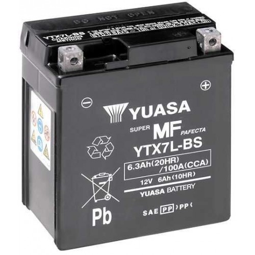 Аккумулятор МОТО Yuasa 12V 6Ah MF VRLA Battery AGM YTX7L-BS (сухозаряжений) YTX7L-BS