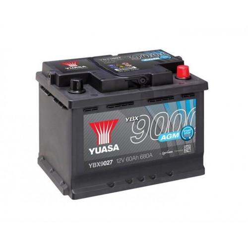 Аккумулятор Yuasa 12V 60Ah AGM Start Stop Plus Battery YBX9027 YBX9027