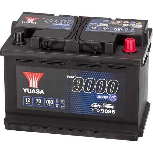 Аккумулятор Yuasa 12V 70Ah AGM Start Stop Plus Battery YBX9096 YBX9096