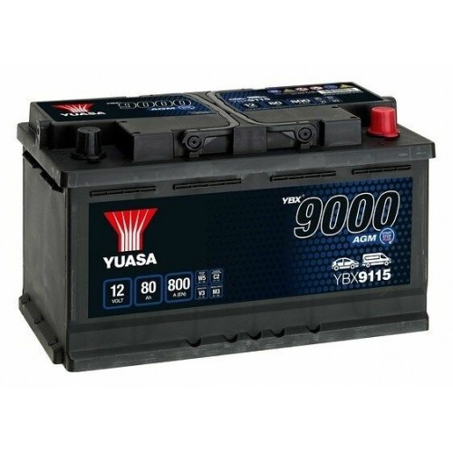 Аккумулятор Yuasa 12V 80Ah AGM Start Stop Plus Battery YBX9115 YBX9115