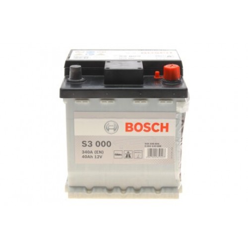 Акумулятор BOSCH S3 12В/40Аг/340А/9,78кг ( 0 092 S30 000) 0 092 S30 000