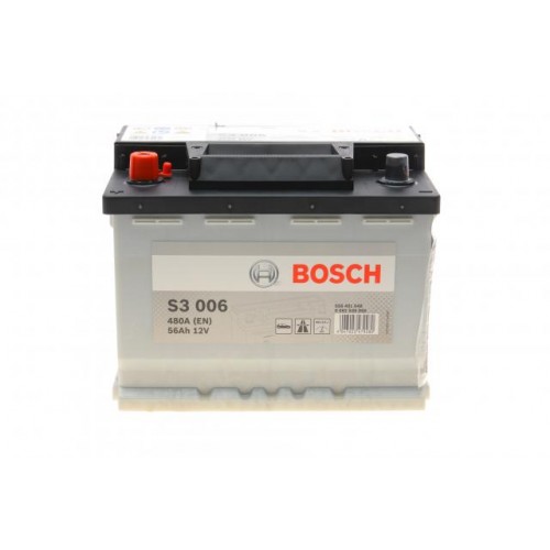 Акумулятор BOSCH S3 12В/56Аг/480А/13,47кг ( 0 092 S30 060) 0 092 S30 060