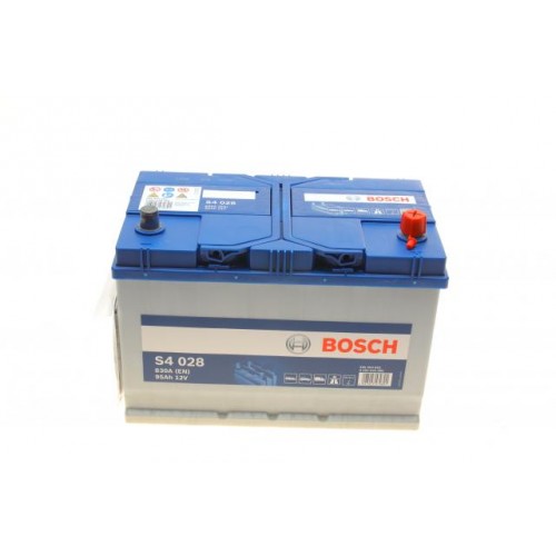 Акумулятор BOSCH S4 12В/95Аг/830А/20,23кг ( 0 092 S40 280) 0 092 S40 280