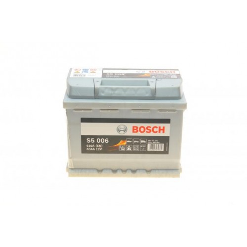 Акумулятор BOSCH S5 12В/63Аг/610А/14,849кг ( 0 092 S50 060) 0 092 S50 060