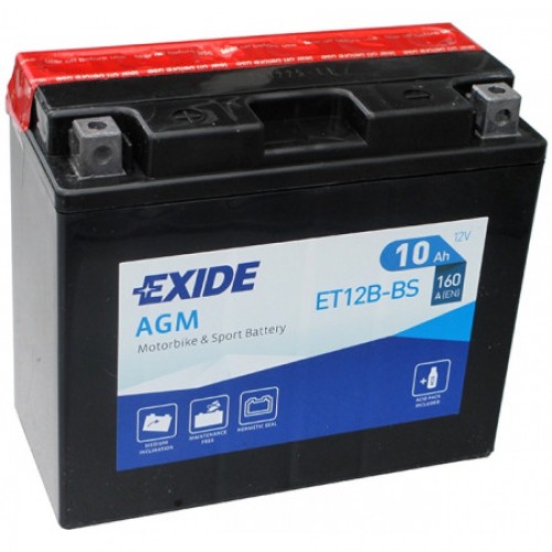 Акумулятор EXIDE ET12B-BS ET12B-BS